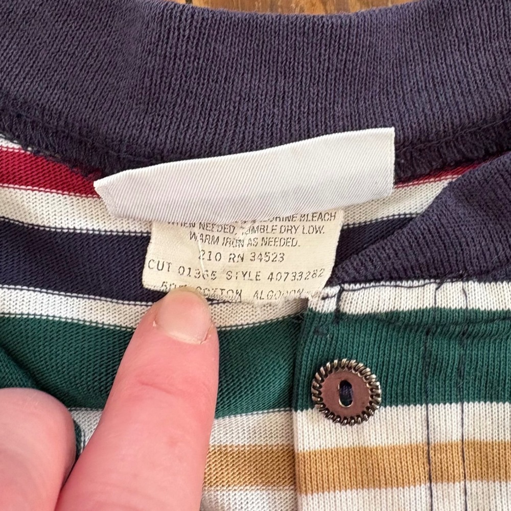 Vintage Season Ticket Striped Button Down Short Sleeve Tee Women's Size Small - Picture 5 of 6